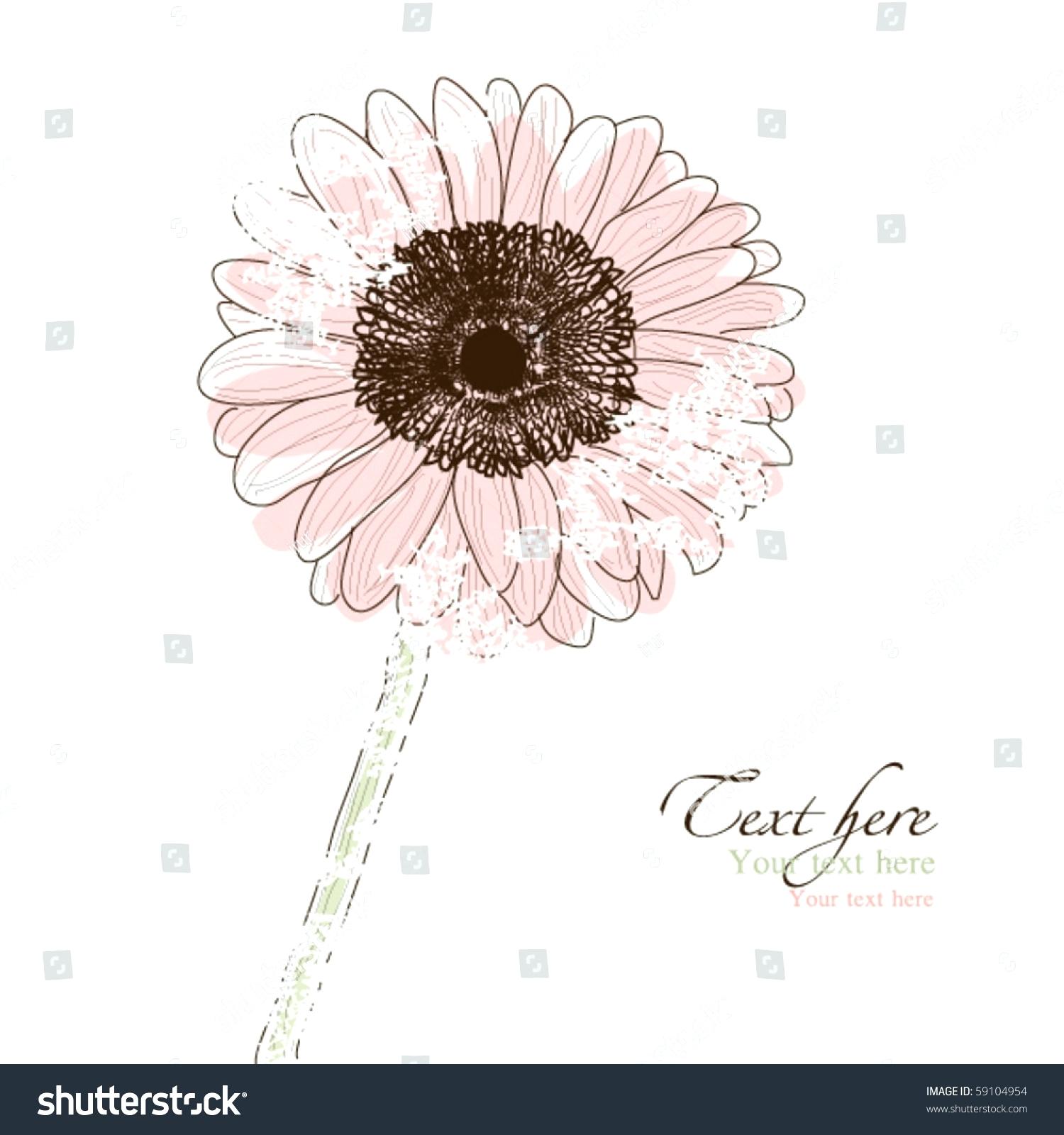 1500x1600 Template Gerbera Daisy Template Flower Sketch By Paper. Gerbera - Gerbera Daisy Sketch