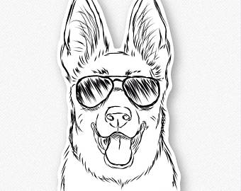 340x270 German Shepherd Art Etsy - German Shepherd Dog Sketch