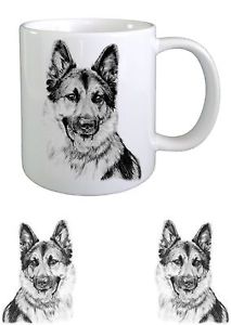213x300 Alsatian German Shepherd Dog Sketch Ceramic Mug By Paws2print Ebay - German Shepherd Dog Sketch