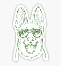 210x230 German Shepherd Sketch Stickers Redbubble - German Shepherd Sketch