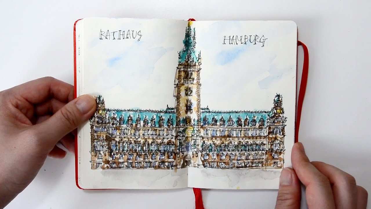 1280x720 Moleskine Sketchbook Tour - Germany Sketch