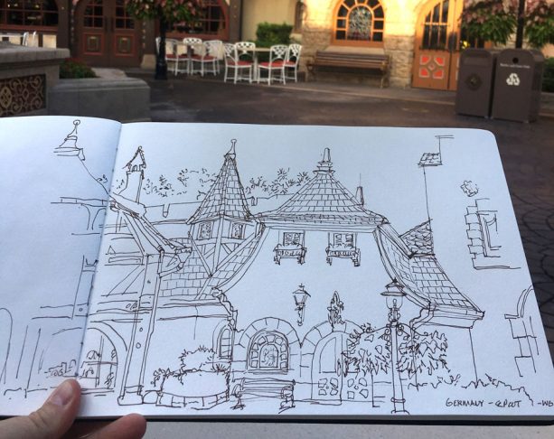 613x486 Sketches From The Park Germany Pavilion - Germany Sketch