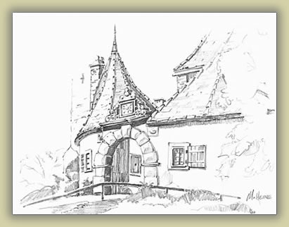 411x322 Travel And Painting Travel With A Challenge - Germany Sketch