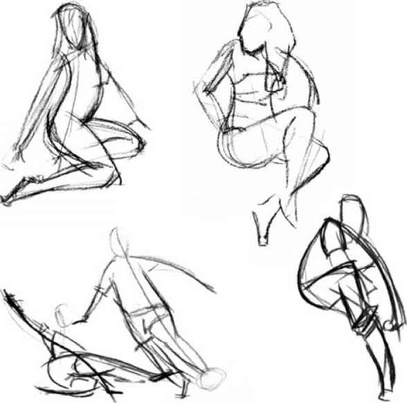 588x583 Gesture Drawing - Gesture Sketch