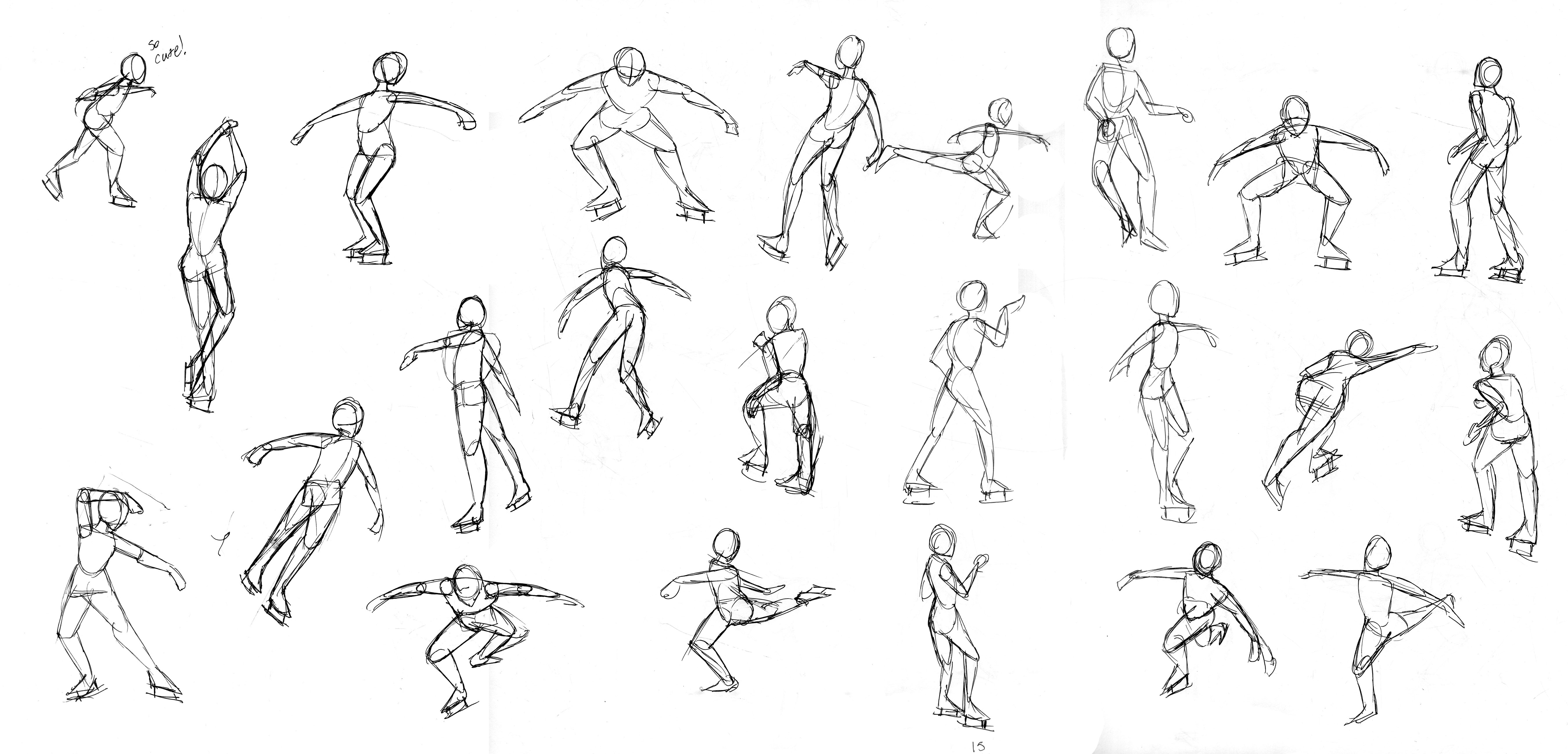 5400x2595 More Gesture Sketches! Iii The Art And Animation Blog Of Kaitlyn - Gesture Sketch