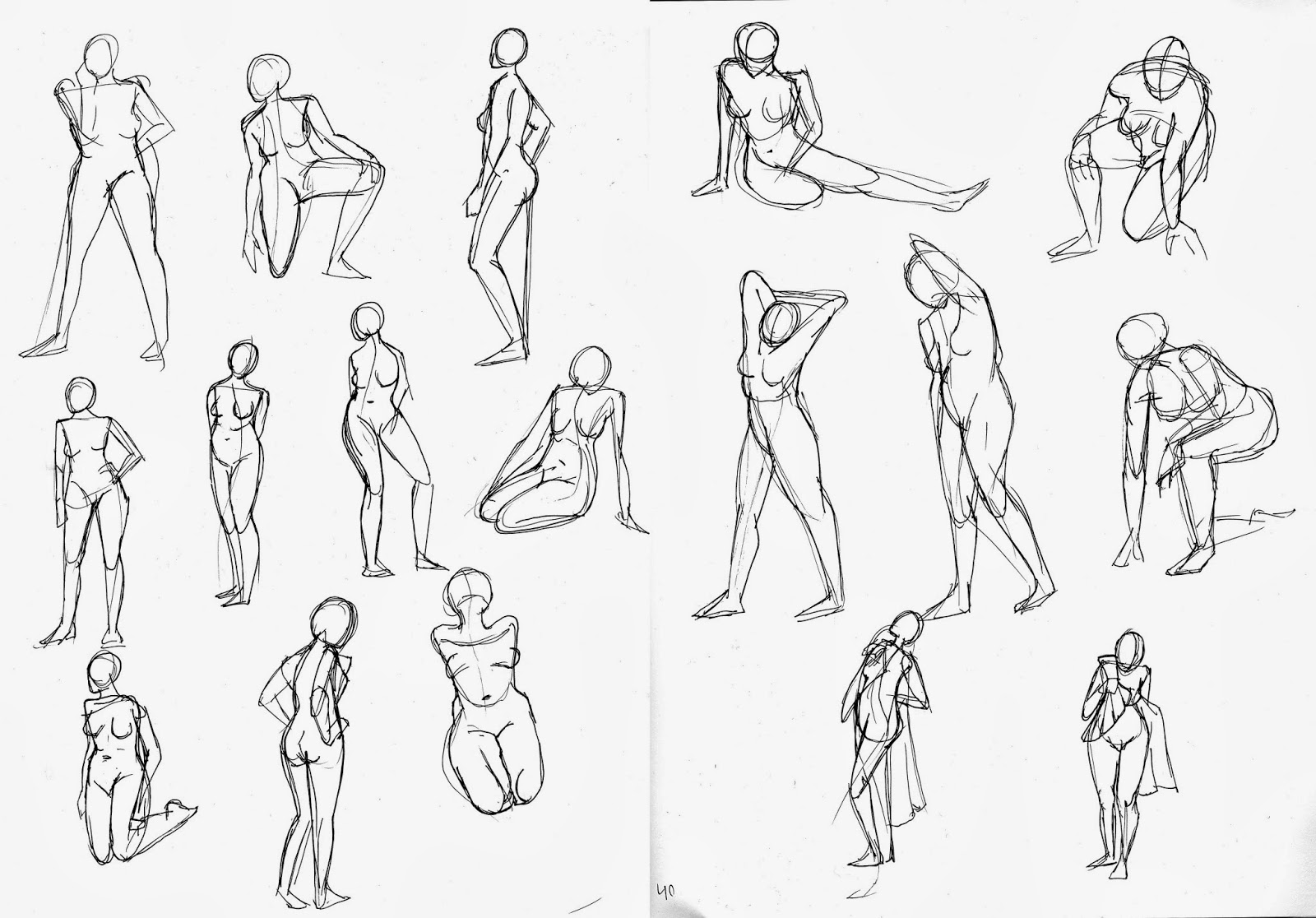 1600x1116 The Gesture Sketches Of Kaitlyn Fuchs Cafe Sketch In Class - Gesture Sketch