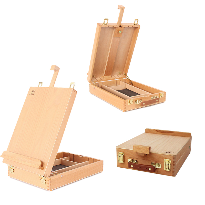 800x800 Portable Beech Art Drawing Painting Supply Desktop Table Easel - Get Sketch Box