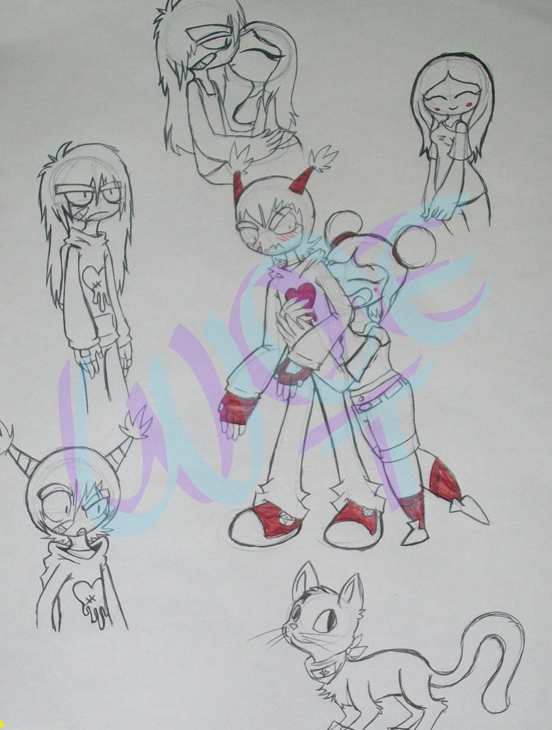 777x1027 Ghetto!au Pucca And Garu Sketches By Wolfoftheearth - Ghetto Sketches