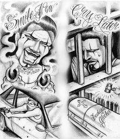 236x273 The 33 Best Ghetto Clown Tattoos Images Chicano - Ghetto Sketches