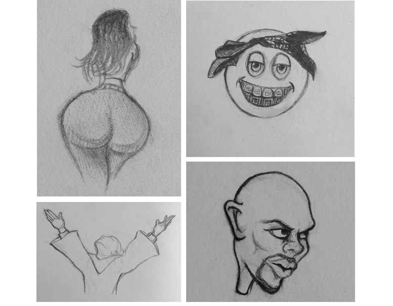 777x606 B.o.b Ghetto Emojis Tiffany Ahee - Ghetto Sketches