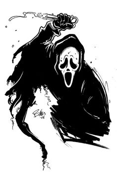 ghost figure drawing