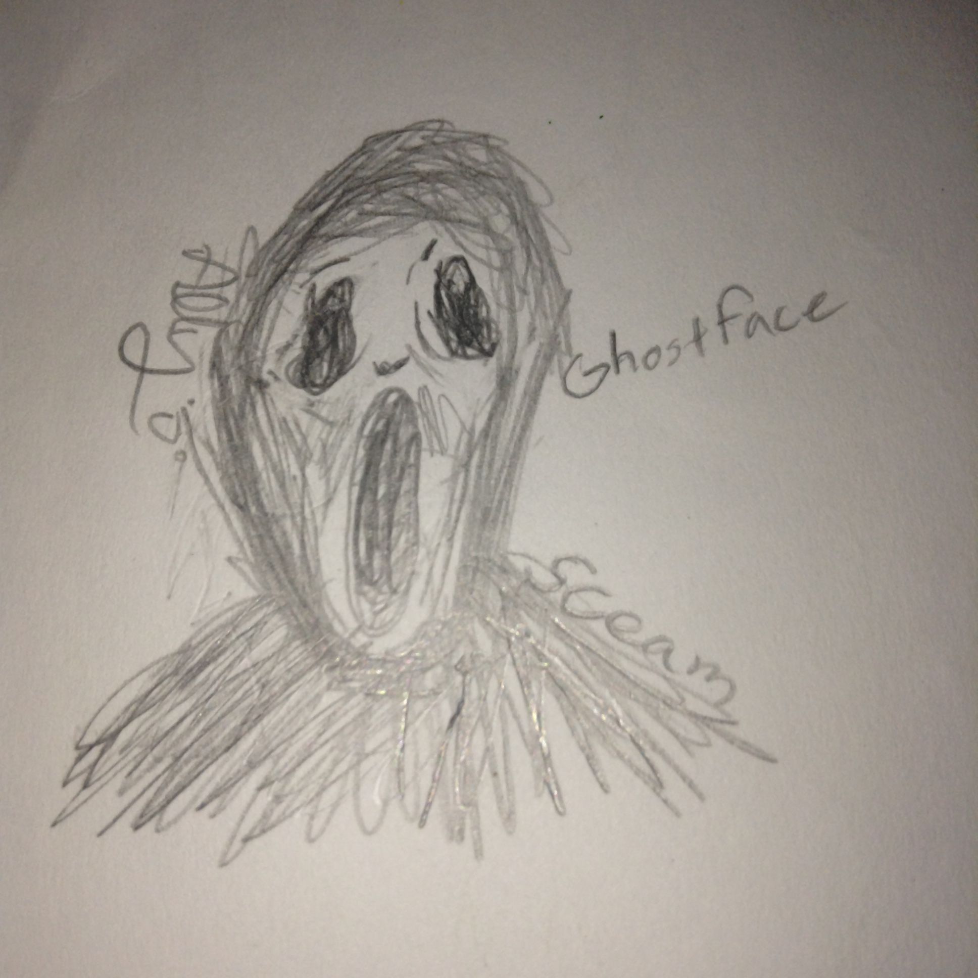 1936x1936 My Drawing Of Ghost Face...scream My Drawings 3 Draw - Ghost Face Sketch