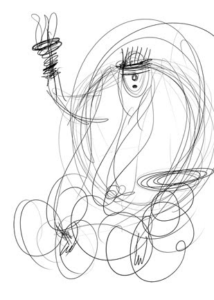 309x432 Robert Meganck The Ghost Of Christmas Present - Ghost Of Christmas Past Sketch