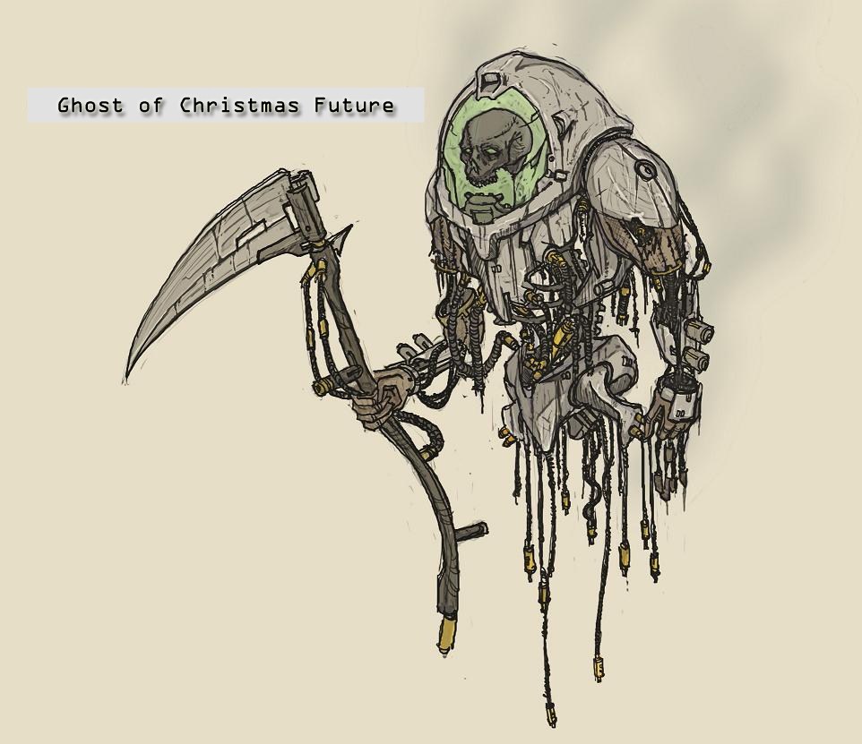 962x831 The My Stery The Ghost Of Aker Futuristically Ancient - Ghost Of Christmas Past Sketch