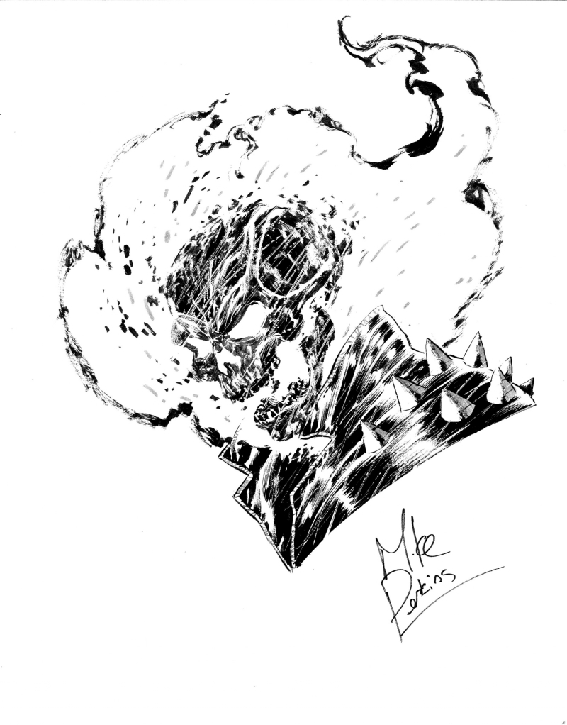 800x1022 Mike Perkins - Ghost Rider Sketch