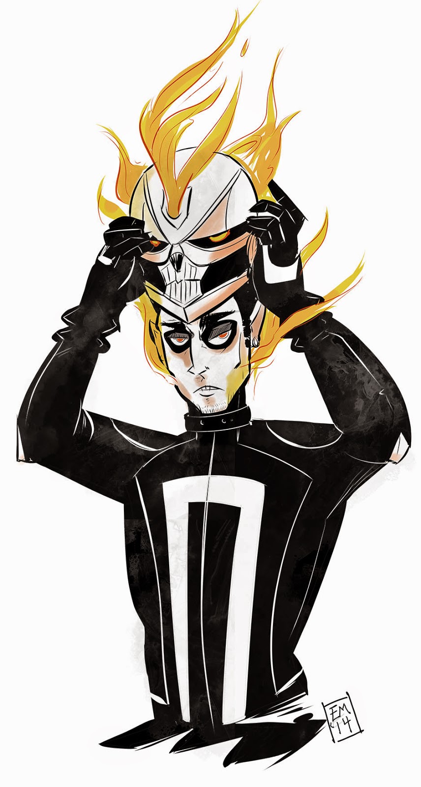 856x1600 The Temple Of Cartoon Mojo Ghost Rider Timed Sketch Challenge - Ghost Rider Sketch