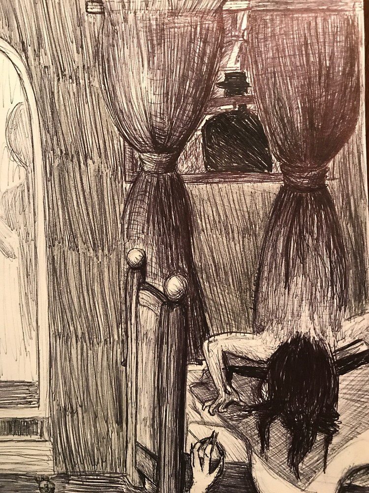 750x1000 Ghost Sketch Design Lightweight Sweatshirt By Horrorstudio1 - Ghost Sketch