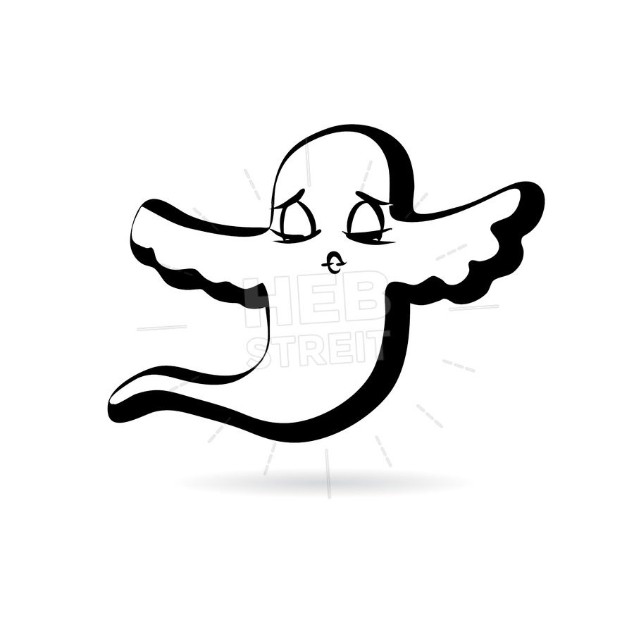 900x900 Flying Ghost Design Vector Sketch Hebstreits - Ghost Sketch