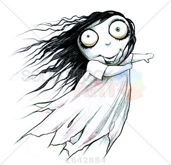 340x327 Stock Photo Of Goth Black Vector Halloween Sketch Halloween Female - Ghost Sketch Images