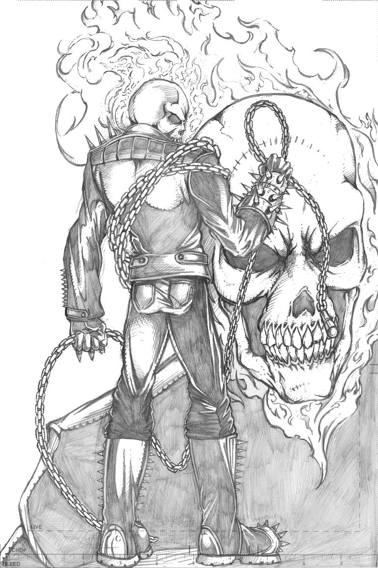 770x1156 Ghost Rider Drawing. Ghost Rider Pencil Sketch By Thecarloszayas - Ghost Sketch Images