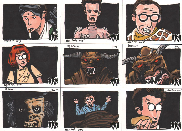 745x537 Tattooed Sky Ghostbusters Sketch Cards - Ghostbusters Sketch