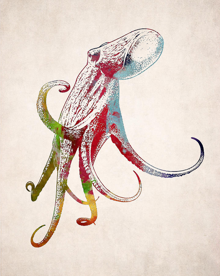 719x900 Giant Octopus Squid Drawing Digital Art By World Art Prints And - Giant Octopus Sketch