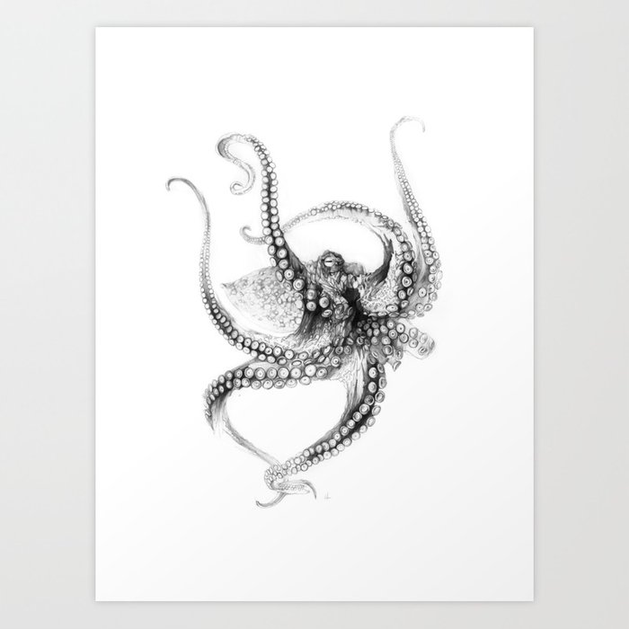 700x700 Giant Octopus Art Print By Alexismarcou Society6 - Giant Octopus Sketch