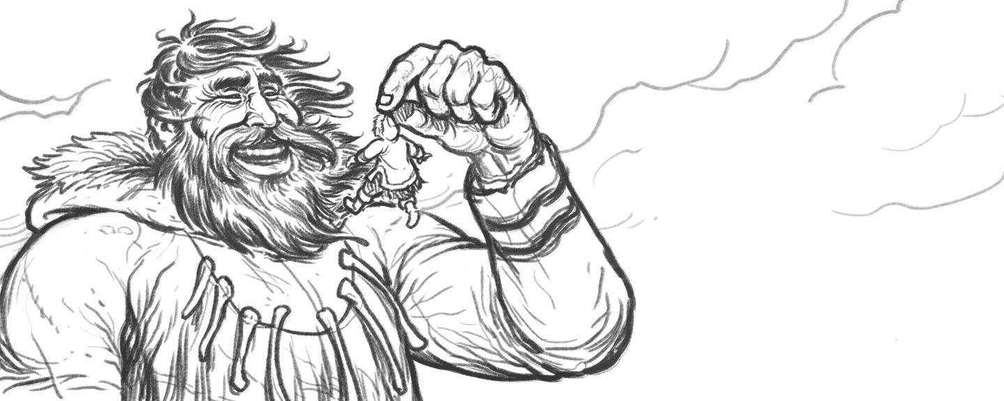 1440x576 The Art Of Jim Nelson On The Shoulder Of A Giant Part 5 - Giant Sketch