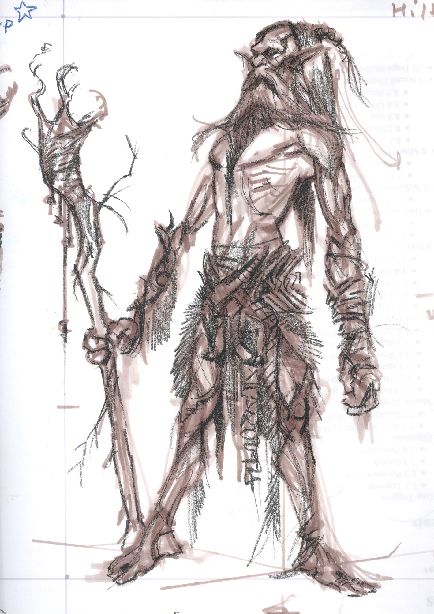 1418x2006 Giant Body Sketch Video Games Artwork - Giant Sketch