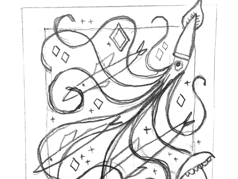 800x600 Giant Squid Amp Speedy Sea Fishes - Giant Squid Sketch