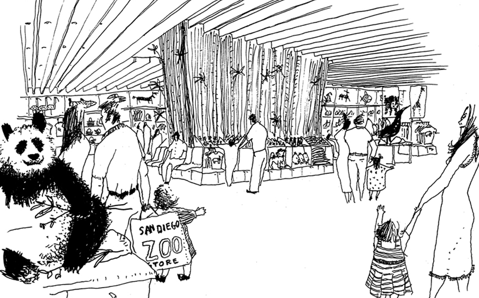 980x610 Architectum San Diego Zoo Gift Shop, Interior Design, San - Gift Shop Sketch