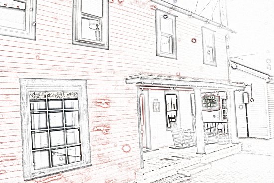 550x367 Oldest House In Berlin, Ohio. Built In 1817. Turned In To An - Gift Shop Sketch