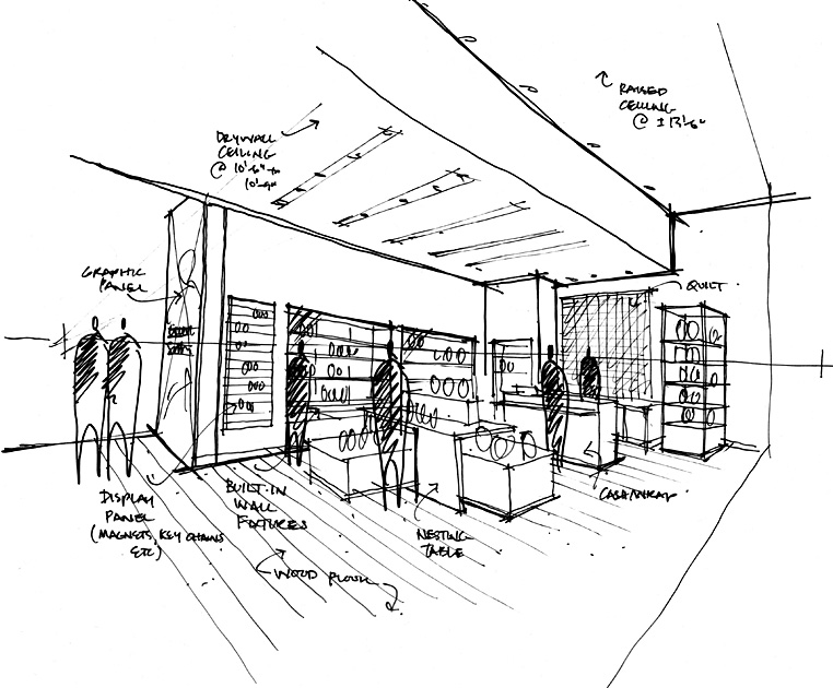 762x630 Fiorino Design Inc. Waterloo Region Museum Gift Shop - Gift Shop Sketch