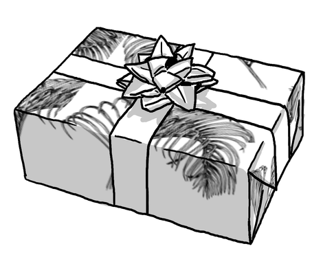 470x403 Palm Frond Sketch Giftwrap - Gift Sketch
