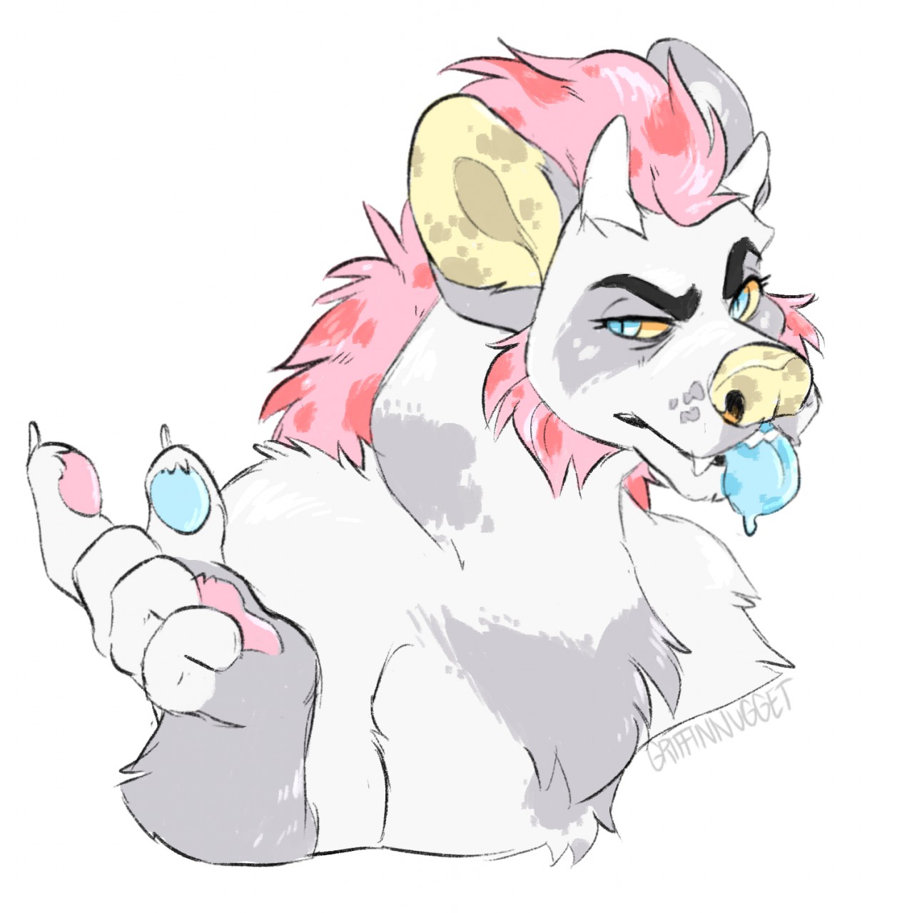 1278x1280 A Wild Lupi Appeared (Gift Sketch) By Griffinnugget - Gift Sketch