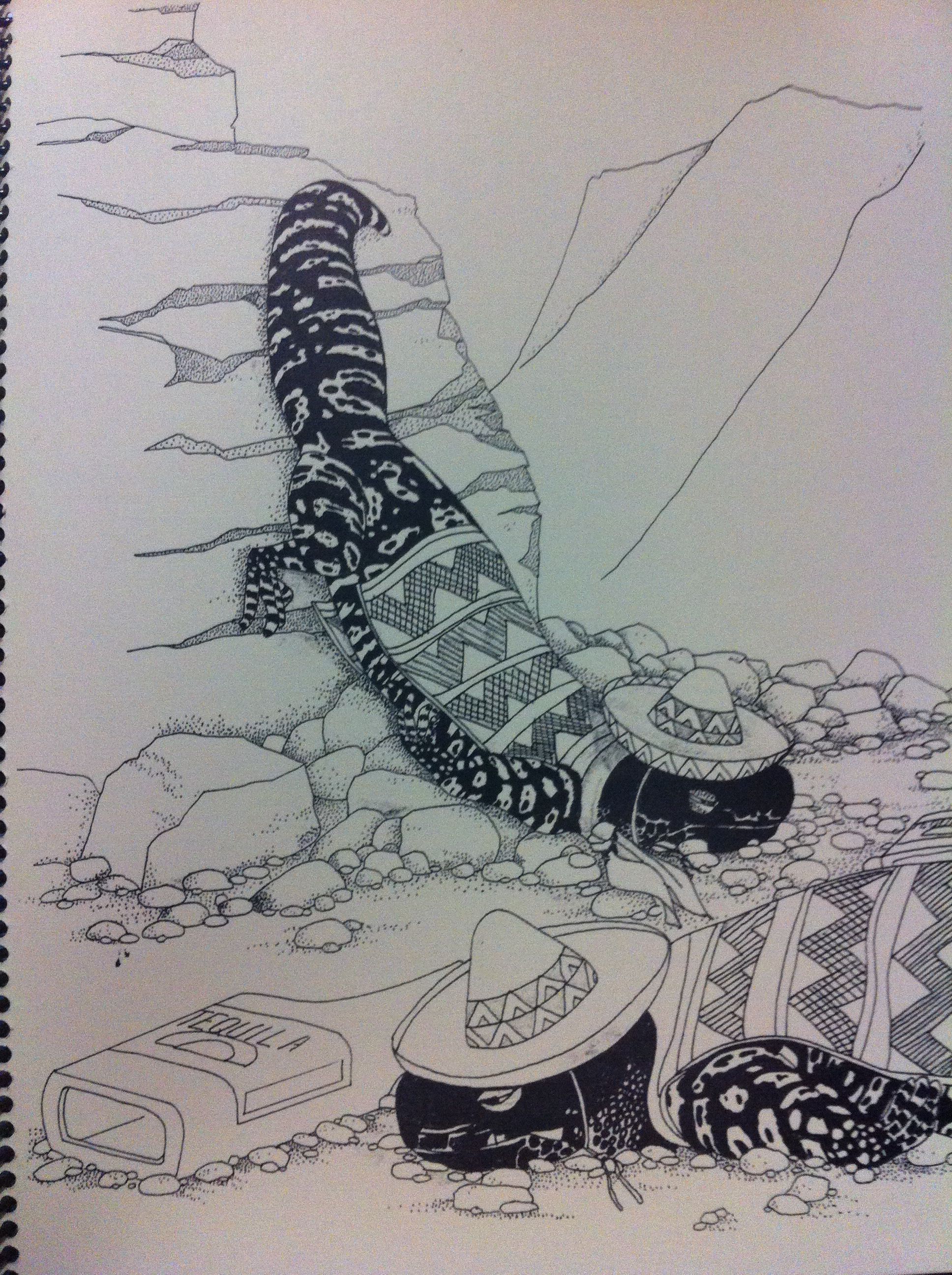 1936x2592 Rough Night Gila Monsters! Gila Monster - Gila Monster Sketch