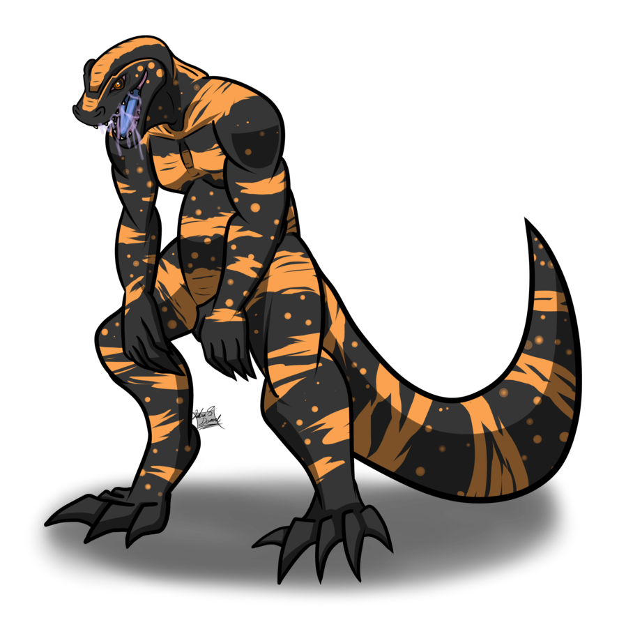 898x889 Collection Of Free Drawing Monsters Reptile. Download On Ubisafe - Gila Monster Sketch