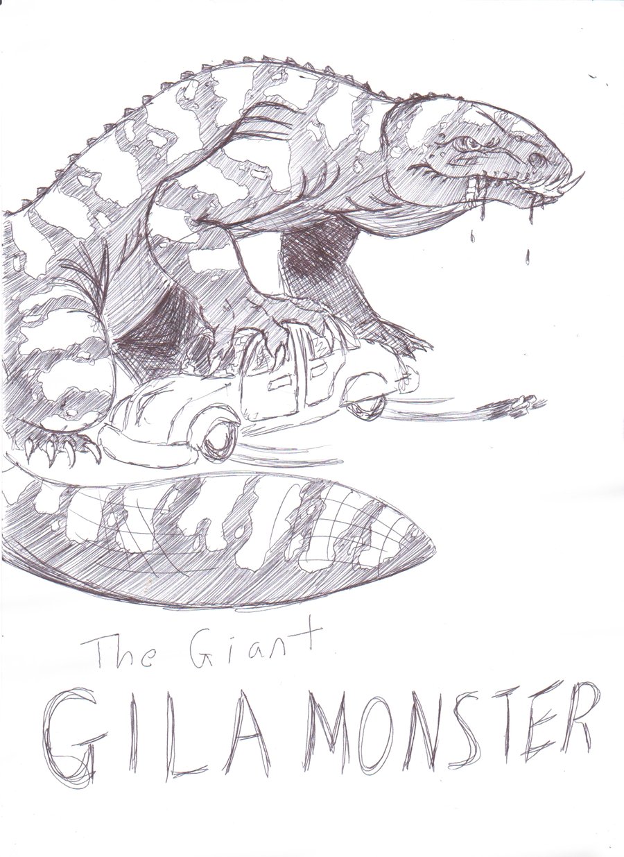 900x1235 Giant Gila Monster Color - Gila Monster Sketch