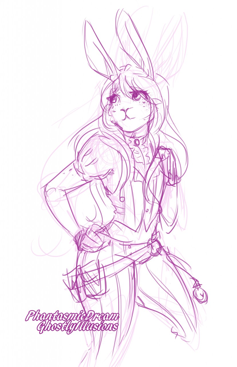 828x1280 Ginger Purple Sketch By Ghostlyillusions - Ginger Sketch