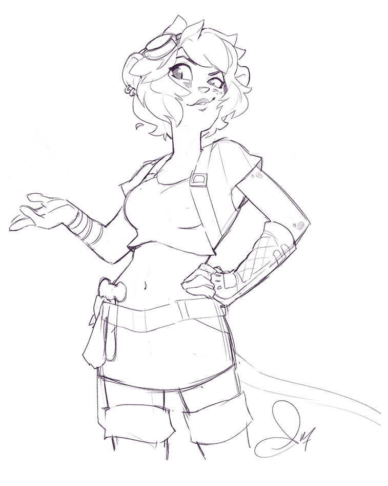 757x946 Ginger Sketch By Loadedpistol - Ginger Sketch