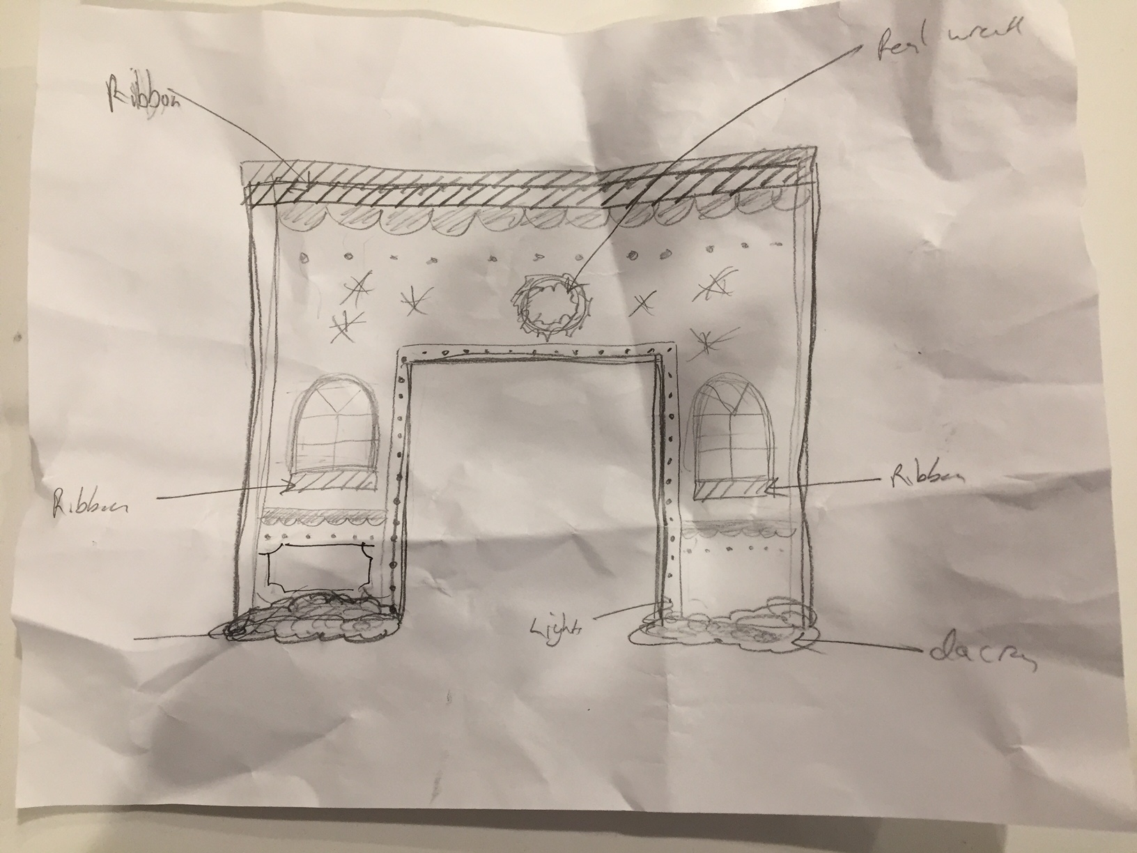 1632x1224 Gingerbread House Sketch - Gingerbread House Sketch