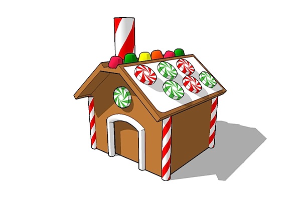 600x428 Gingerbread House Sketchup Contest Make - Gingerbread House Sketch