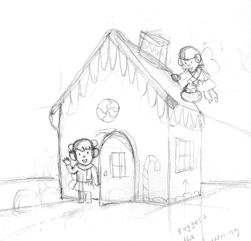 500x481 Gingerbread House Jasmine Ray - Gingerbread House Sketch