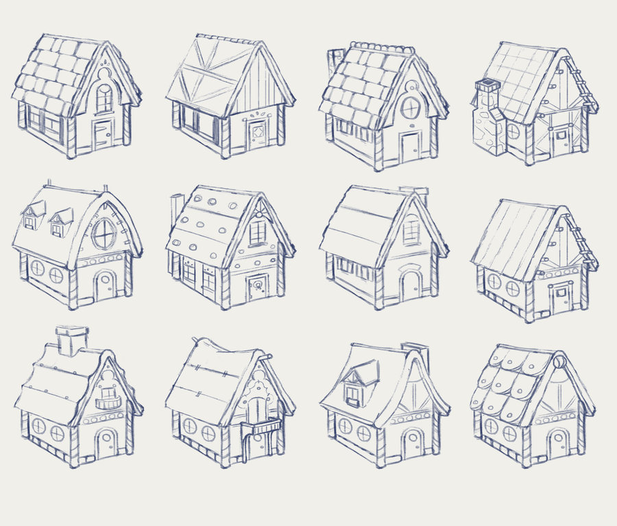 900x768 Gingerbread House Concepts By Garylaibart - Gingerbread House Sketch