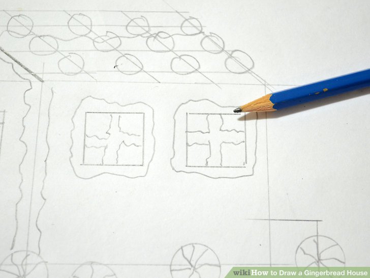 728x546 How To Draw A Gingerbread House (With Pictures) - Gingerbread House Sketch