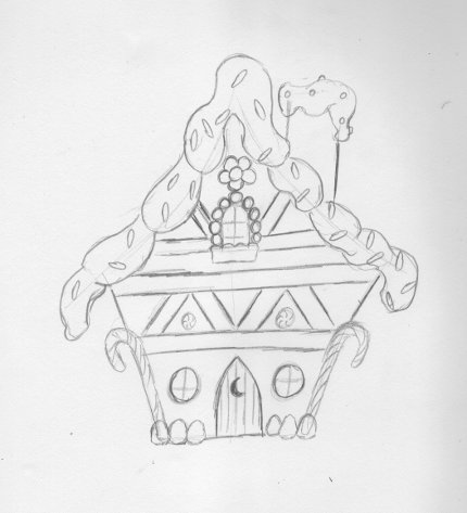 430x473 Sketch Fest! - Gingerbread House Sketch