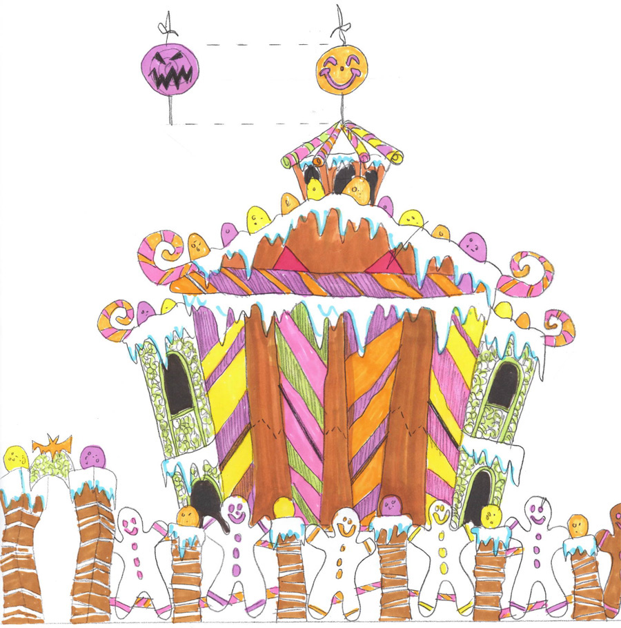 900x910 Sneak Peek - Gingerbread House Sketch