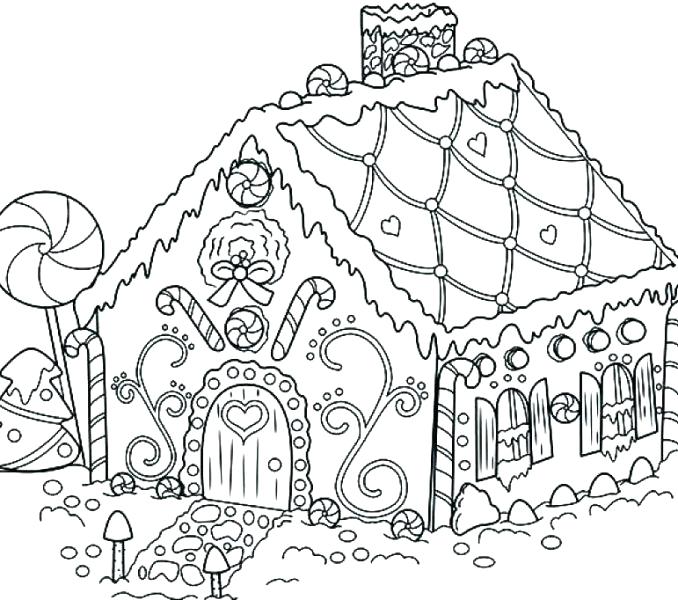 Gingerbread House Sketch at PaintingValley.com | Explore collection of ...