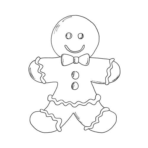 Gingerbread Man Sketch at PaintingValley.com | Explore collection of ...