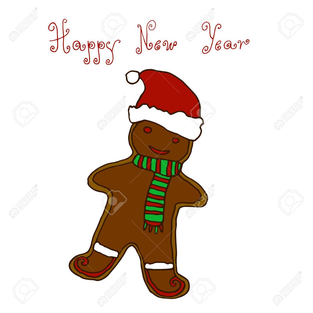 1300x1300 Gingerbread Clipart Sketch 17 - Gingerbread Sketch